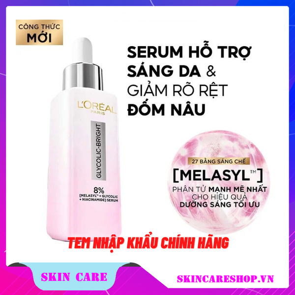 Tinh Chất Mờ Thâm Nám L'oreal Glycolic-Bright Instant Glowing Serum 30ml