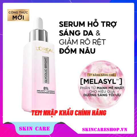 Tinh Chất Mờ Thâm Nám L'oreal Glycolic-Bright Instant Glowing Serum 30ml