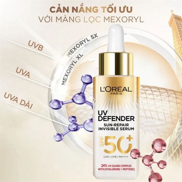 Serum Chống Nắng L'Oreal UV Defender Sun-Repair Invisible Serum SPF 50+ PA++++ 30ml