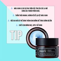 Kem Dưỡng Phục Hồi Da Klairs Midnight Blue Calming Cream