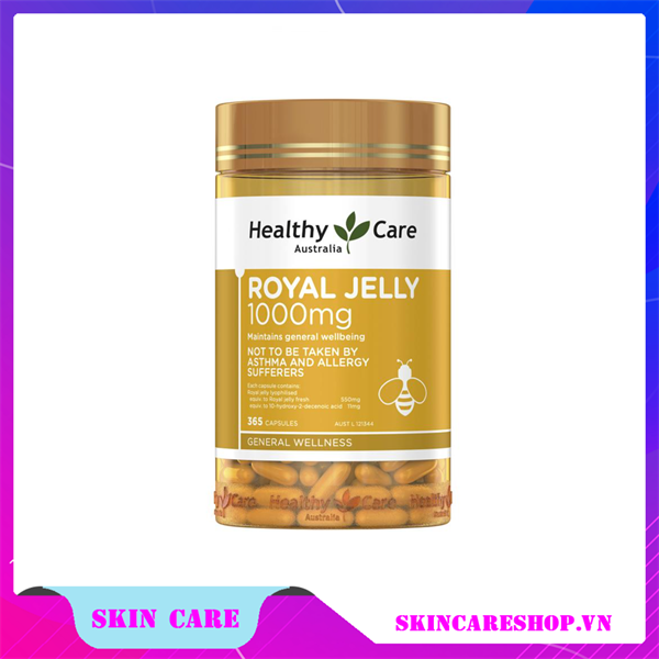 Viên Uống Sữa Ong Chúa Healthy Care Royal Jelly 1000mg (365 viên)