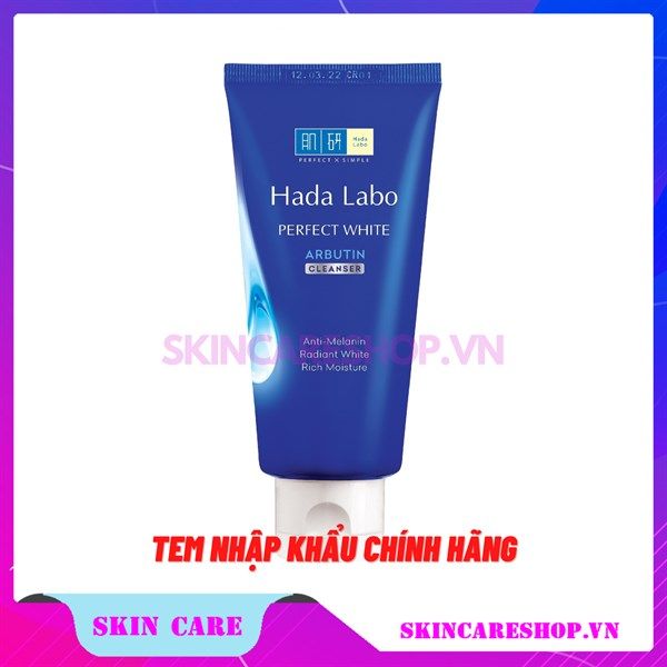 Kem Rửa Mặt Dưỡng Sáng Da Hada Labo Perfect White Cleanser 80g
