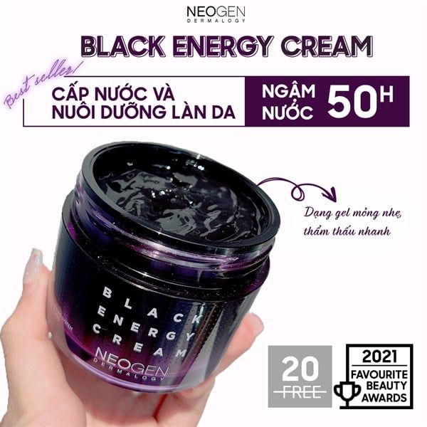 Kem Dưỡng Cấp Nước Da Dầu, Nhạy Cảm Neogen Black Energy Cream 80ml