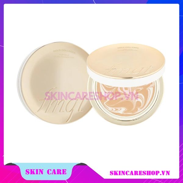 Kem Nền dạng nén The Face Shop Gold Collagen Ampoule Glow Foundation