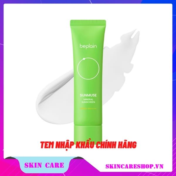 Kem Chống Nắng Kiềm Dầu, Kháng Nước Beplain Sunmuse Mineral Sunscreen SPF50+ PA++++ 50ml