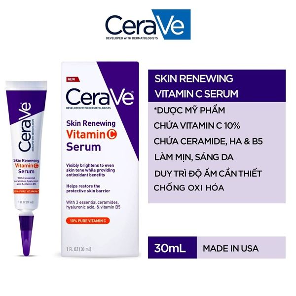 Tinh Chất CeraVe Skin Renewing Vitamin C Serum 30ml