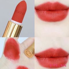 Son Gucci Rouge À Lèvres Satin Lip Colour 500 Odalie Red