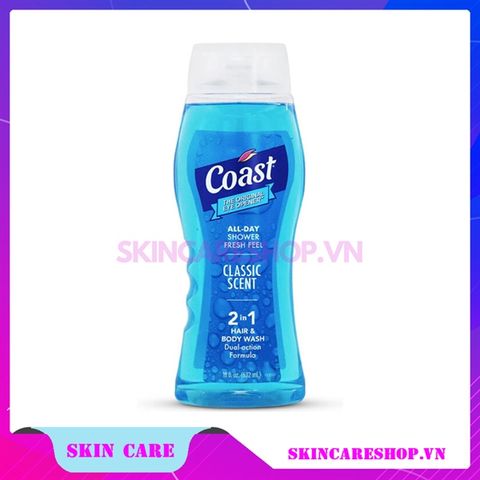 Sữa Tắm Gội Dành Cho Nam Coast Classic Scent Hair & Body Wash 532ml