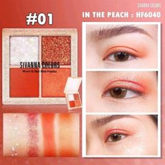 Phấn mắt nhũ kim tuyến Sivanna Colors Moon Star Mini Palette HF6040