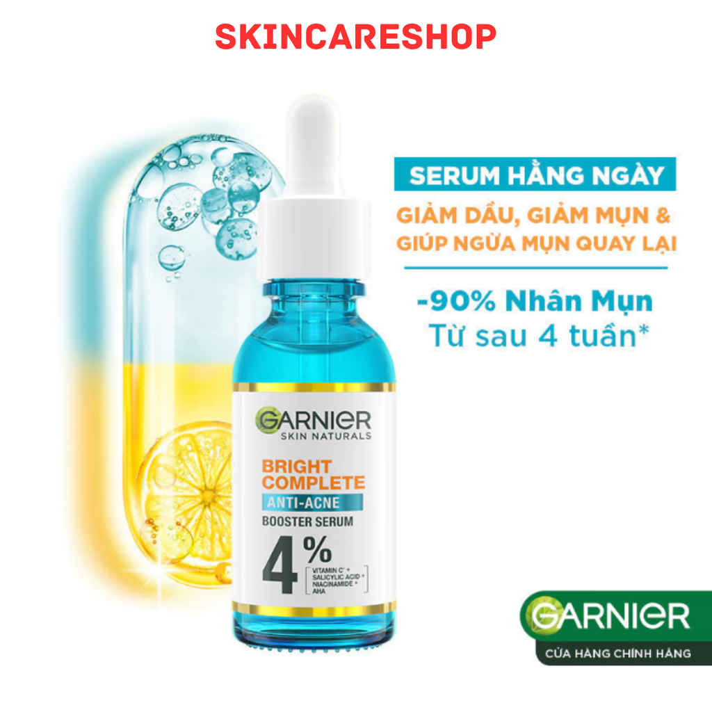 Tinh Chất Garnier Bright Complete Anti-Acnes Booster Serum 30ml
