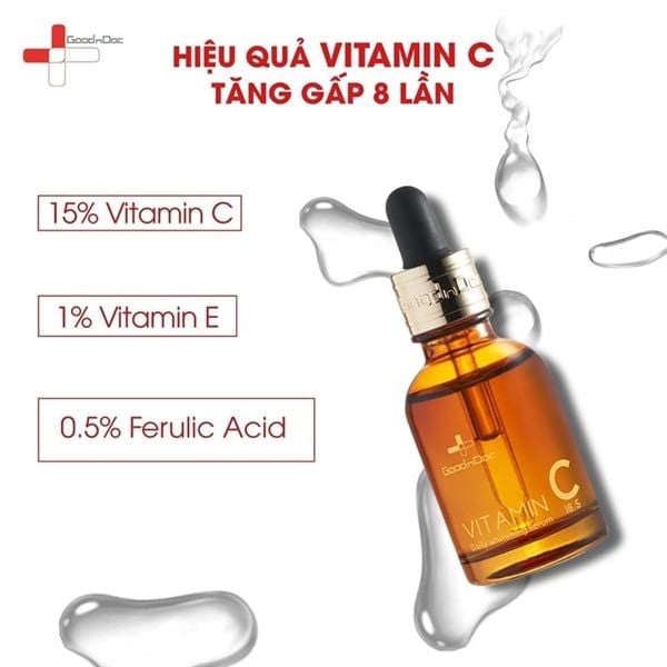 Serum Dưỡng Sáng Da Goodndoc Vitamin C 16.5 Daily Whitening Serum 30ml