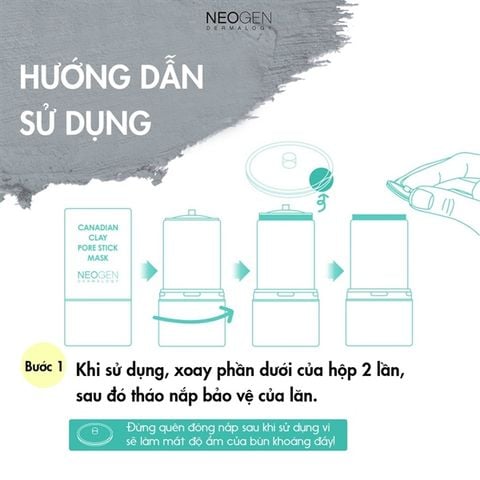 Thanh Lăn Đất Sét Giảm Mụn Đầu Đen Neogen Dermalogy Canadian Clay Pore Stick 28g