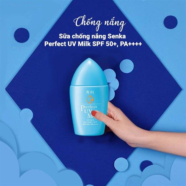 Kem Chống Nắng Dạng Sữa Senka Perfect UV Milk SPF 50+, PA++++ 40ml