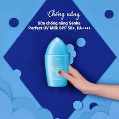 Kem Chống Nắng Dạng Sữa Senka Perfect UV Milk SPF 50+, PA++++ 40ml