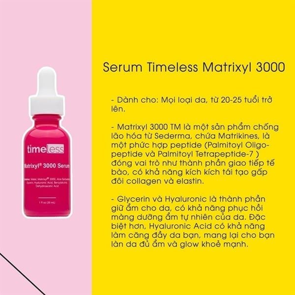 Serum Dưỡng Ẩm Chống Lão Hóa Timeless Matrixyl 3000 30ml