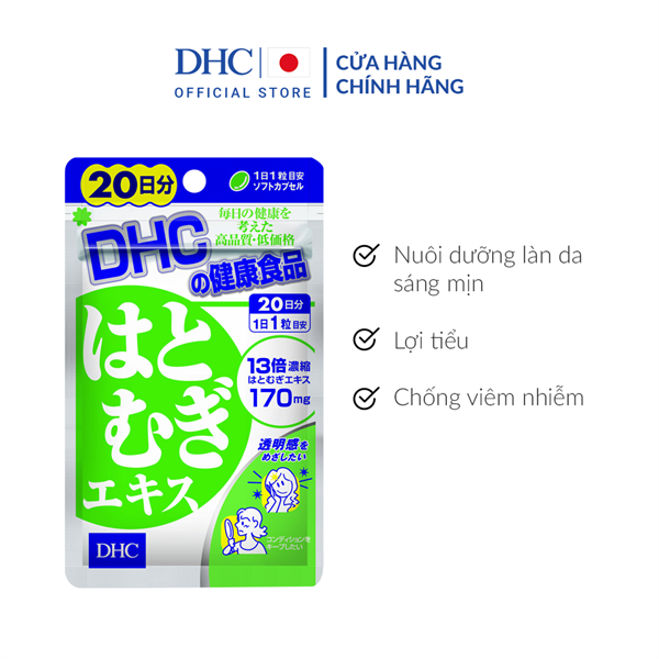 Viên uống Trắng da DHC Adlay Extract Gói 20 Ngày