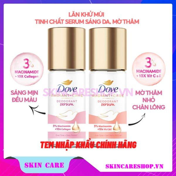 Lăn Ngăn Mùi Dove Deodorant Serum 3% Niacinamide 45ml