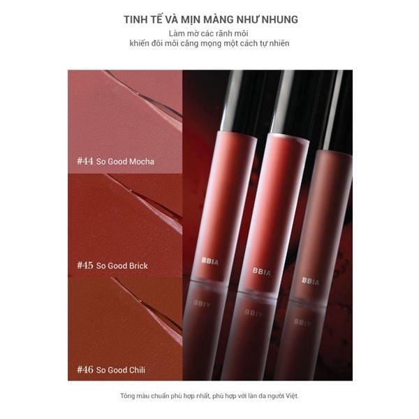 Son Kem BBIA Last Velvet Lip Tint (Phiên Bản Dusk Edition) 5g