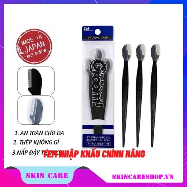 Set 3 dao cạo KAI Eye Brow Razor