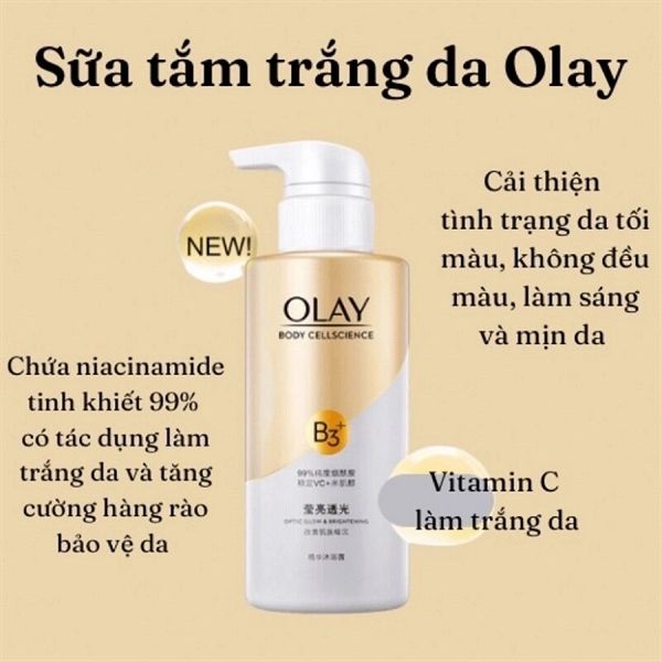 Sữa Tắm Siêu Dưỡng Ẩm Và Dưỡng Trắng Da Olay Body Cellscience B3 500ml