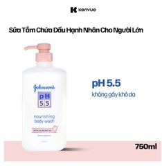 Sữa Tắm Johnson's pH 5.5 Nourishing Body Wash Hạnh Nhân 750ml