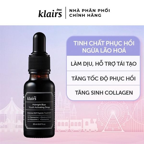 Tinh Chất Phục Hồi Da Klairs Midnight Blue Youth Activating Drop 20ml