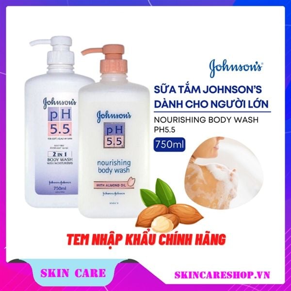 Sữa Tắm Johnson's pH 5.5 Nourishing Body Wash Hạnh Nhân 750ml