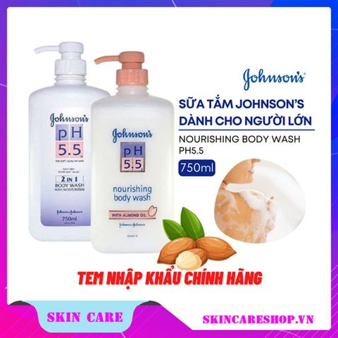 Sữa Tắm Johnson's pH 5.5 Nourishing Body Wash Hạnh Nhân 750ml