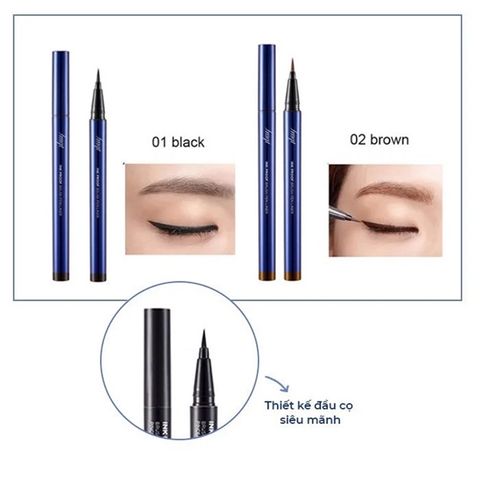 Bút kẻ viền mắt The Face Shop fmgt Ink Proof Brush Pen Liner 0.6g