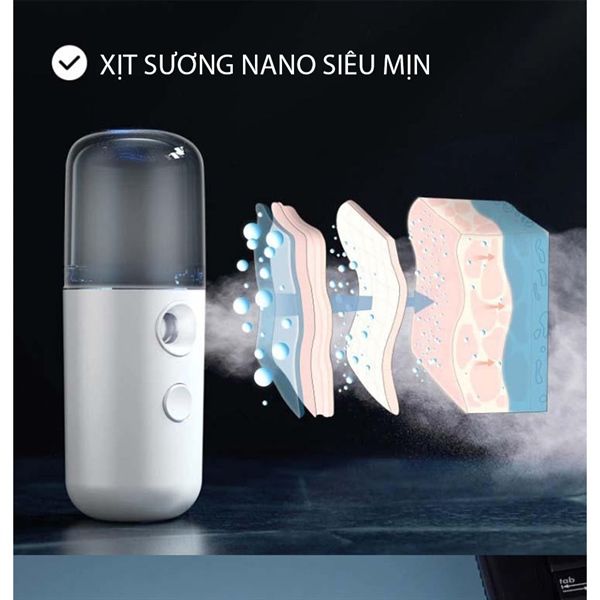 Máy Xông Mặt Xịt Khoáng Mini Cầm Tay Nano Mist Sprayer