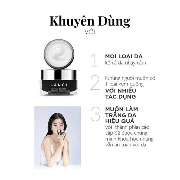 Kem Dưỡng Trắng Da Lanci Whitening Cream 50ml