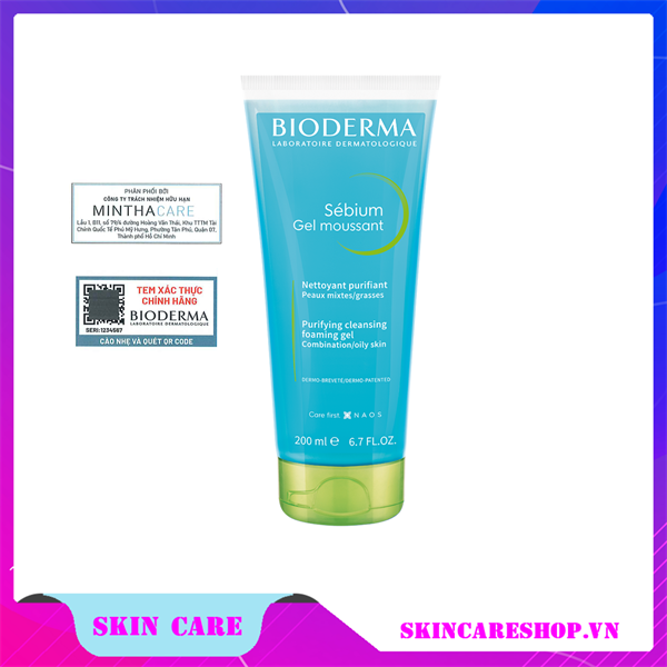 Gel rửa mặt tạo bọt Bioderma Sebium Gel Moussant