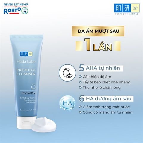 Sữa Rửa Mặt Hada Labo Premium Cleanser Hydrating 100g