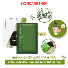 Hộp 8 Miếng Mặt Nạ Naruko Tea Tree Shine Control and Blemish Clear Mask