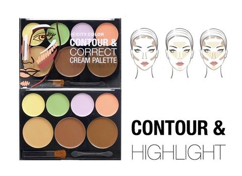 Bảng Tạo Khối Và Che Khuyết Điểm City Color Contour& Correct Cream Palette