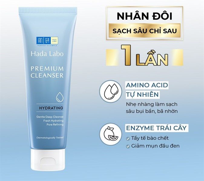 Sữa Rửa Mặt Hada Labo Premium Cleanser Hydrating 100g