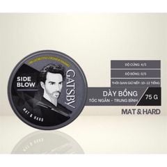 Sáp Tạo Kiểu Tóc Wax Gatsby Side Blow Mat & Hard_Đen 75g