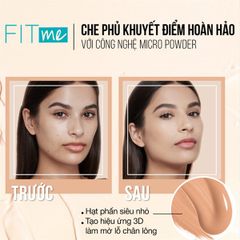 Kem Nền Mịn Nhẹ Fit Me Maybelline Matte Poreless Foundation 30ml