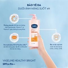 Sữa Dưỡng Thể Chống Nắng & Dưỡng Ẩm Vaseline Healthy White Sun + Pollution Protection SPF24/PA++ 350ml
