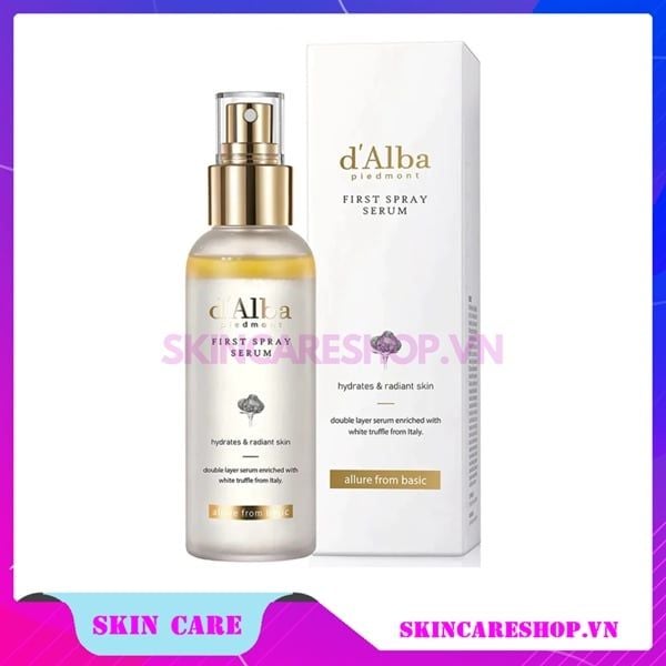 Serum Dạng Xịt d’Alba First Spray Serum Cấp Ẩm, Làm Căng Bóng Da 100ml