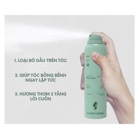 Xịt Gội Khô Lifusha Washing Free Fluffy Spray 150ml