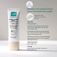 Kem Chống Nắng Làm Đều Màu Da MartiDerm The Originals Proteos Screen SPF50+ Color Fluid Cream 40ml