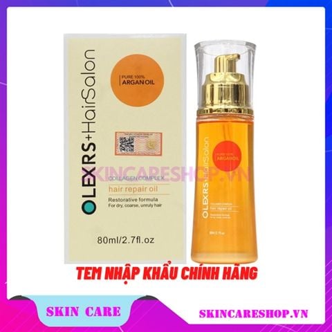 Tinh Dầu Phục Hồi Tóc Hư Tổn Argan Olexrs + Hair Salon 80ml