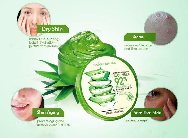 Gel Lô Hội Nature Republic Soothing & Moisture Aloe Vera 92% Soothing Gel 300ml