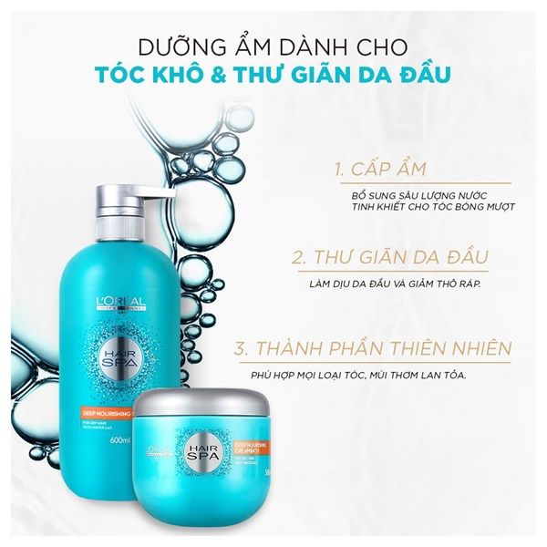 Dầu Gội L’Oreal Professionnel Hair Spa Deep Nourishing Shampoo 600ml