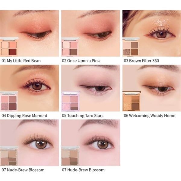 Màu Mắt 4 Ô Peripera Ink Pocket Shadow Palette -07