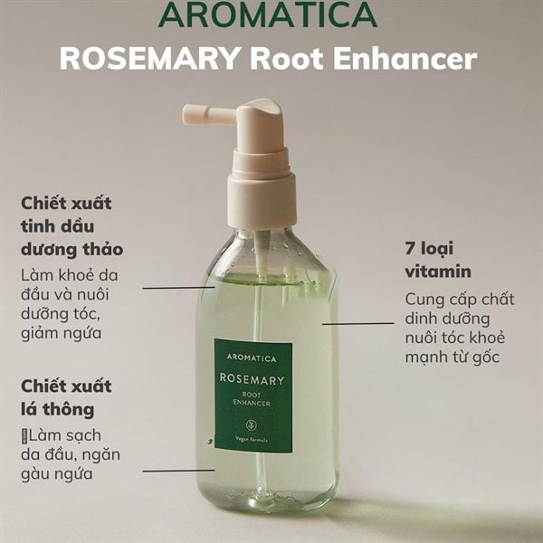 Xịt Dưỡng Tóc Aromatica Rosemary Root Enhancer 100ml