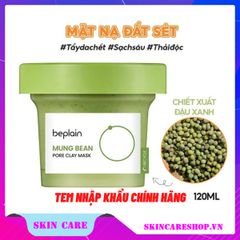 Mặt Nạ Đất Sét Hỗ Trợ Thải Độc Da Beplain Mung Bean Pore Clay 120ml