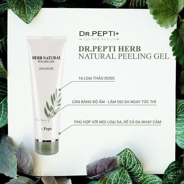 Tẩy Tế Bào Chết Dr.Pepti Herb Natural Peeling Gel 130ml