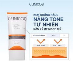 Kem chống nắng nâng tông tự nhiên Clinicos Tone Up Truth Sunscreen SPF50+ 50ml